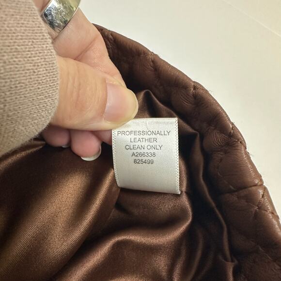 Isaac Mizrahi Live! Genuine Leather Quilted Jacket - Size 18W - Picture 10 of 12